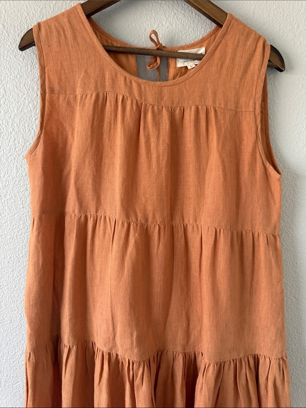Sleeveless Tiered Maxi Dress in Terracotta - Picture 3 of 15